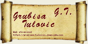 Grubiša Tulović vizit kartica